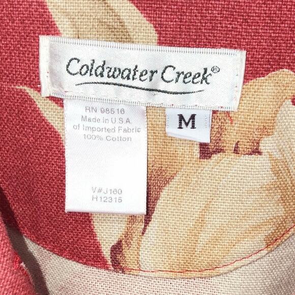 Coldwater Creek Floral Denim Jacket Button Down M - Picture 4 of 4